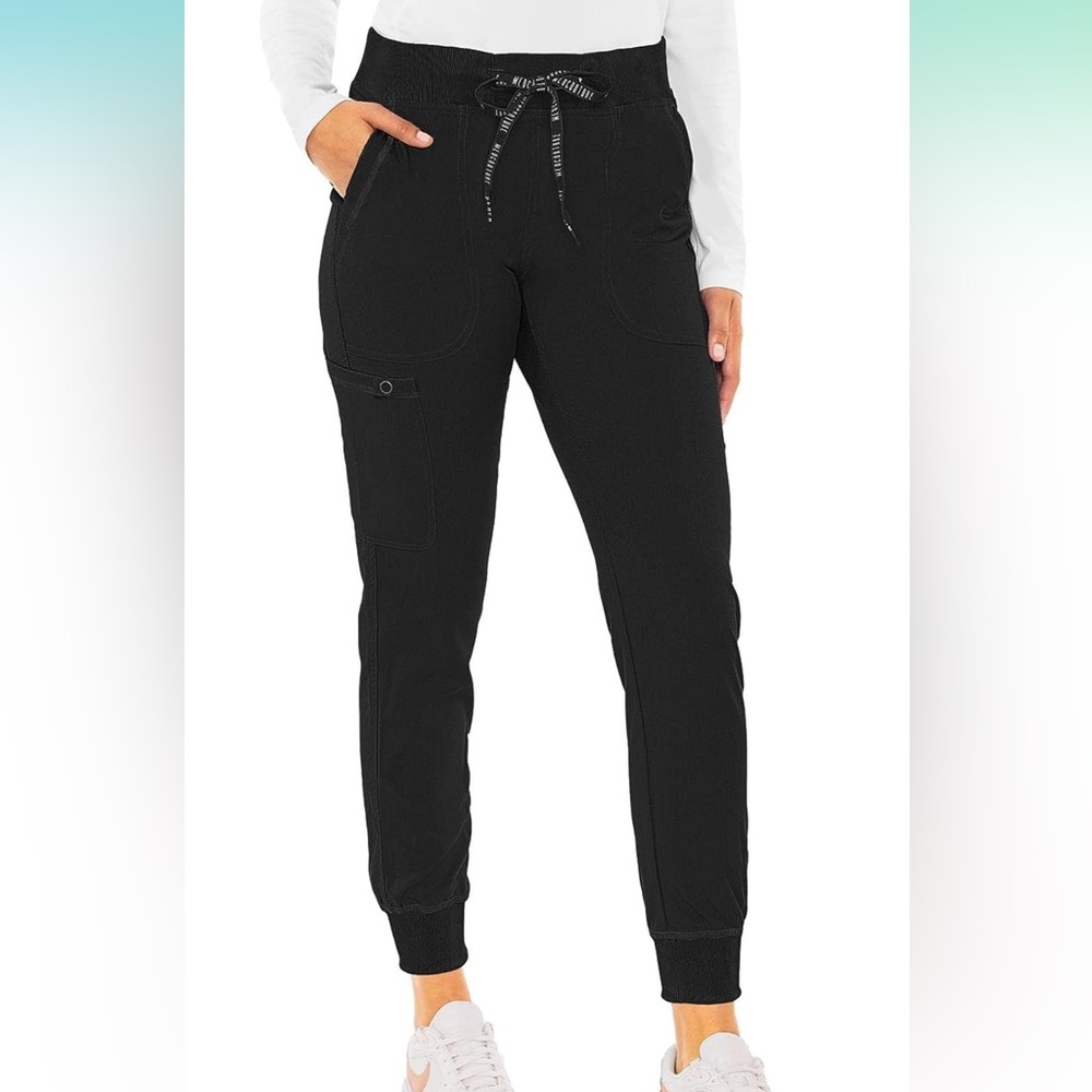 Black Jogger Scrubs MED COUTURE Pants